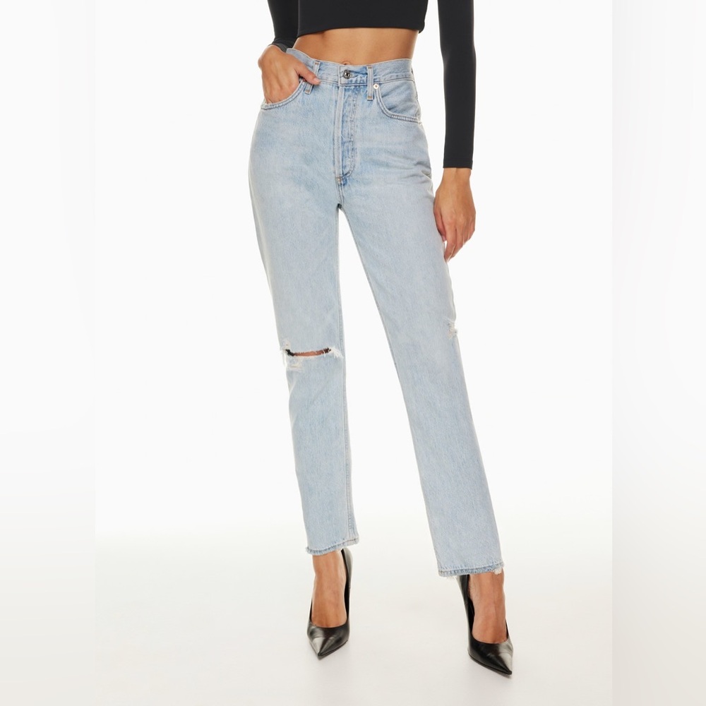Agolde Riley Long Jean in Shatter